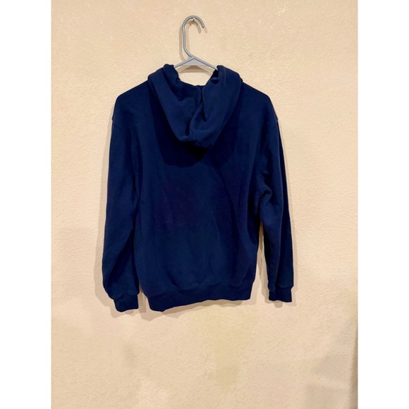 Gap VintageSoft Arch Logo Hoodie Men's S Tapestry Navy Blue Fleece Pullover - Picture 4 of 10